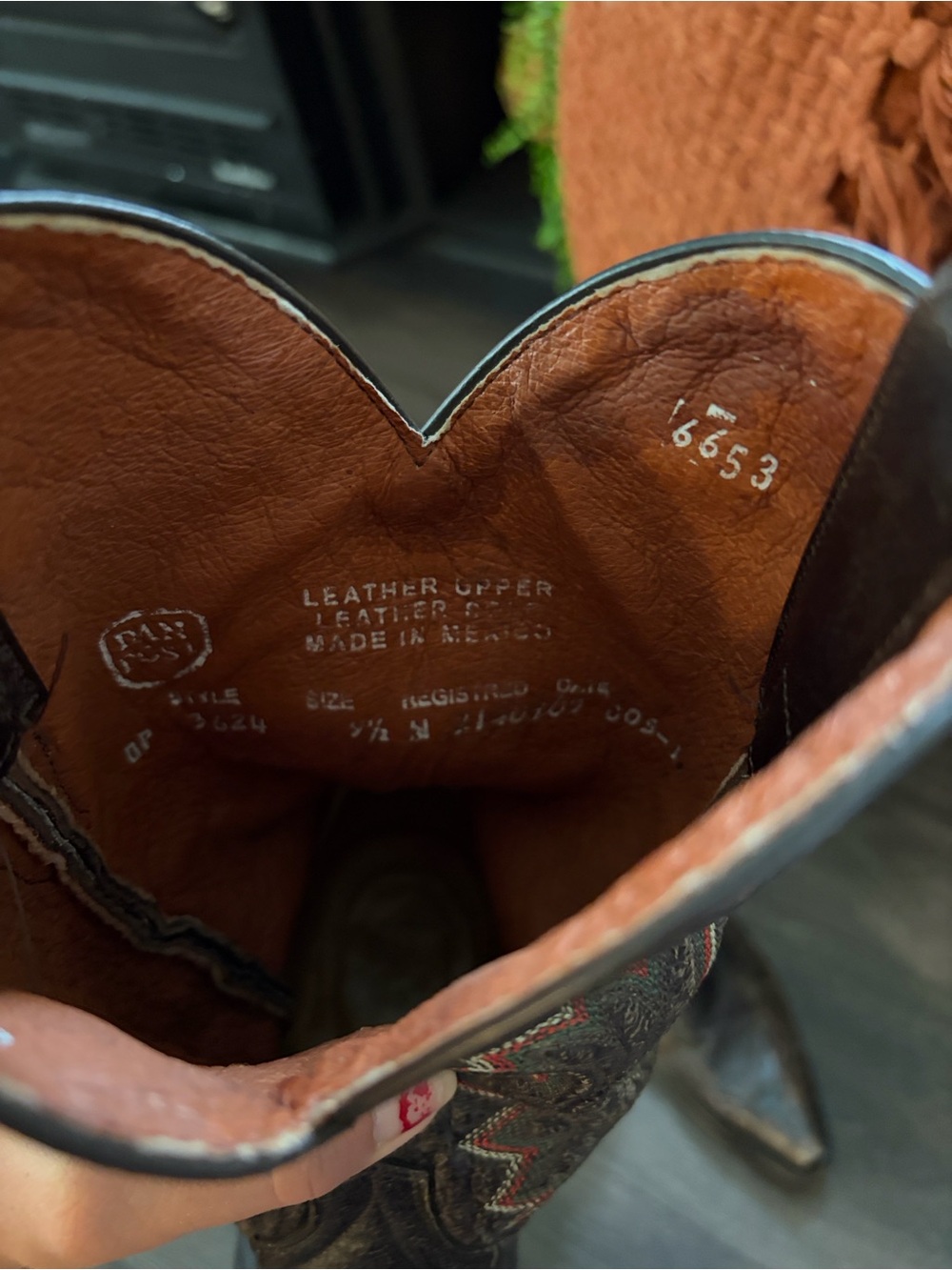 Dan Post Women's Brown Leather Western Cowboy Boots Size 9 .5 - Picture 6 of 6